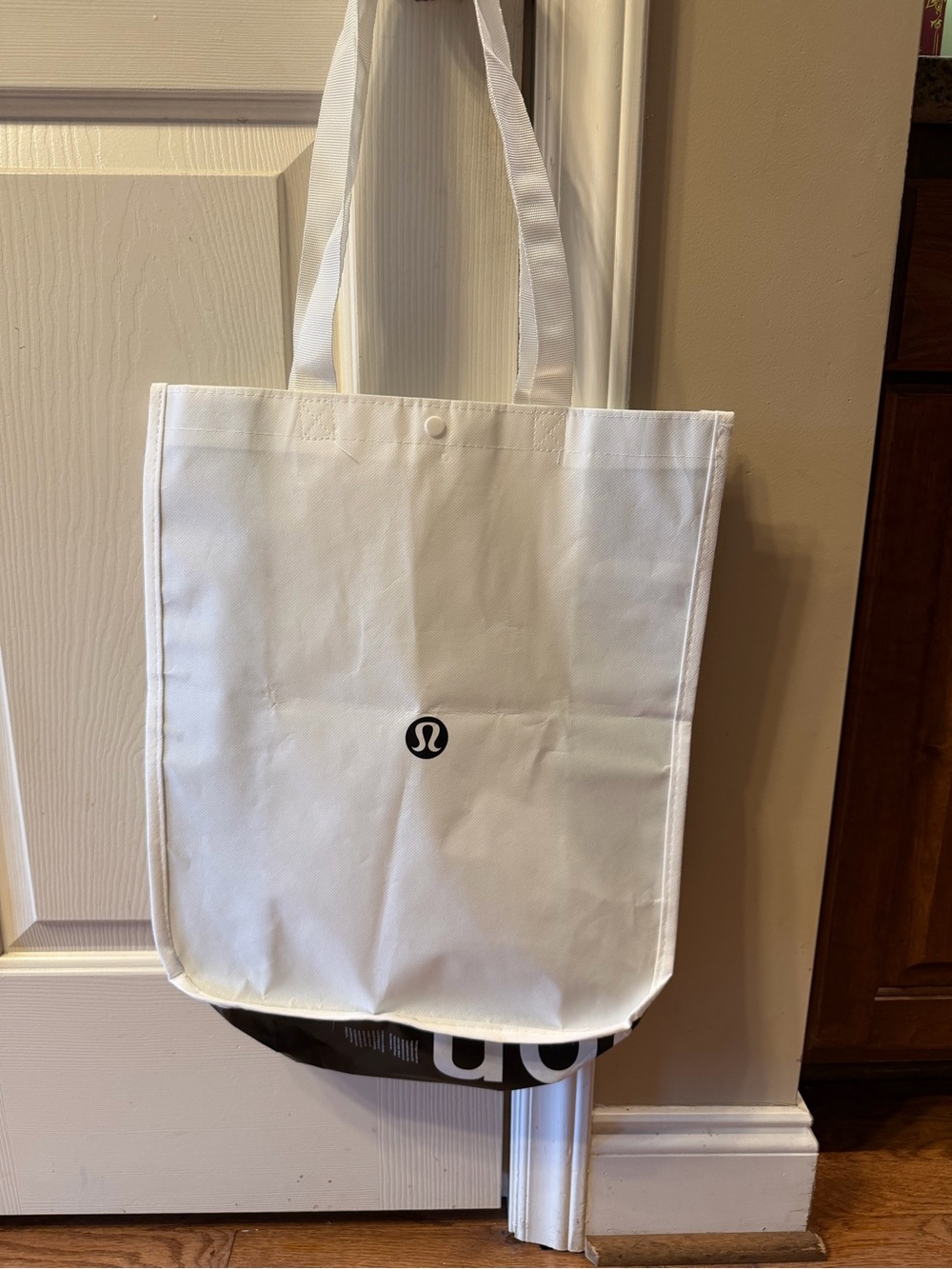lululemon athletica White Logo Tote